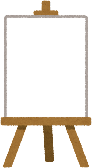 Illustration of a Blank Canvas on an Easel